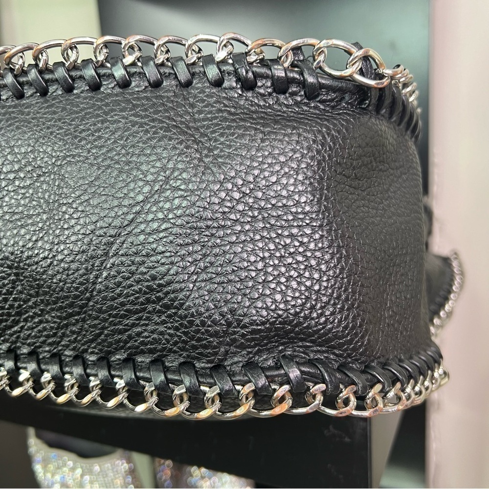 Michael Kors Black Leather Bag with Silver Chain Strap - Picture 8 of 8